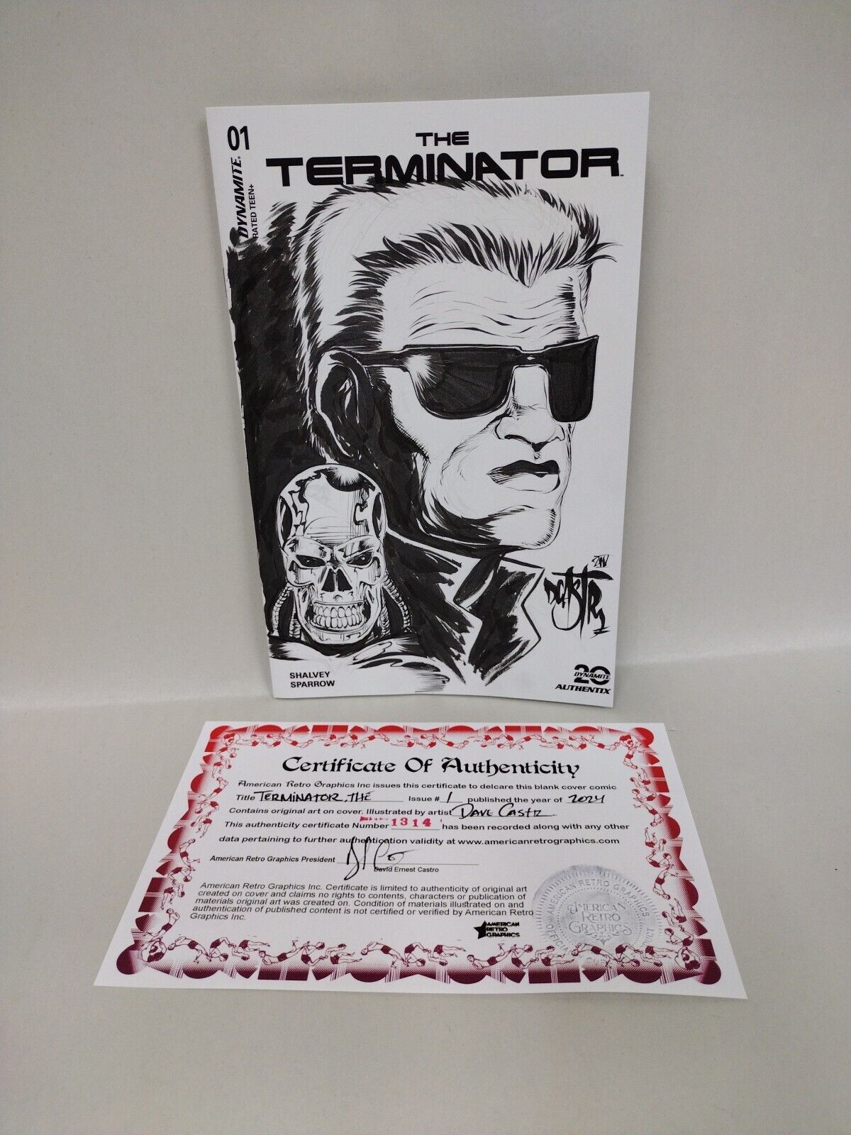 Terminator #1 (2024) Dynamite Comic Sketch Variant Cover W Original DCastr Art