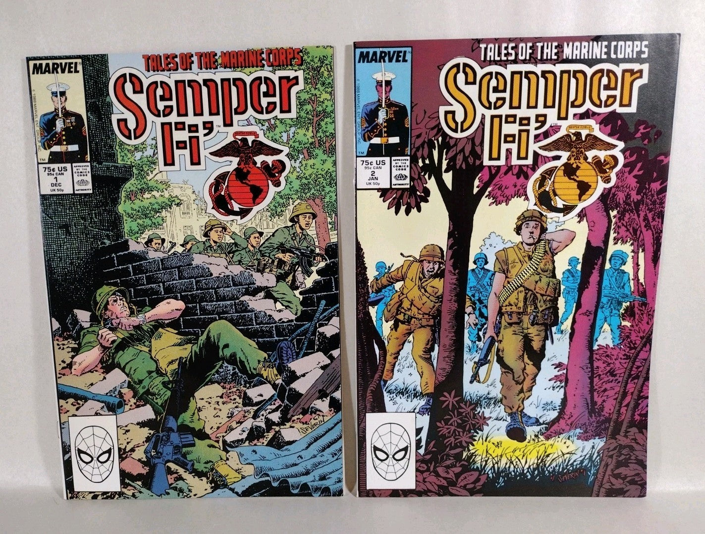 Semper Fi' (1988) Complete Marvel Comic Lot Set #1-9 Andy Kubert Palladino VF-NM