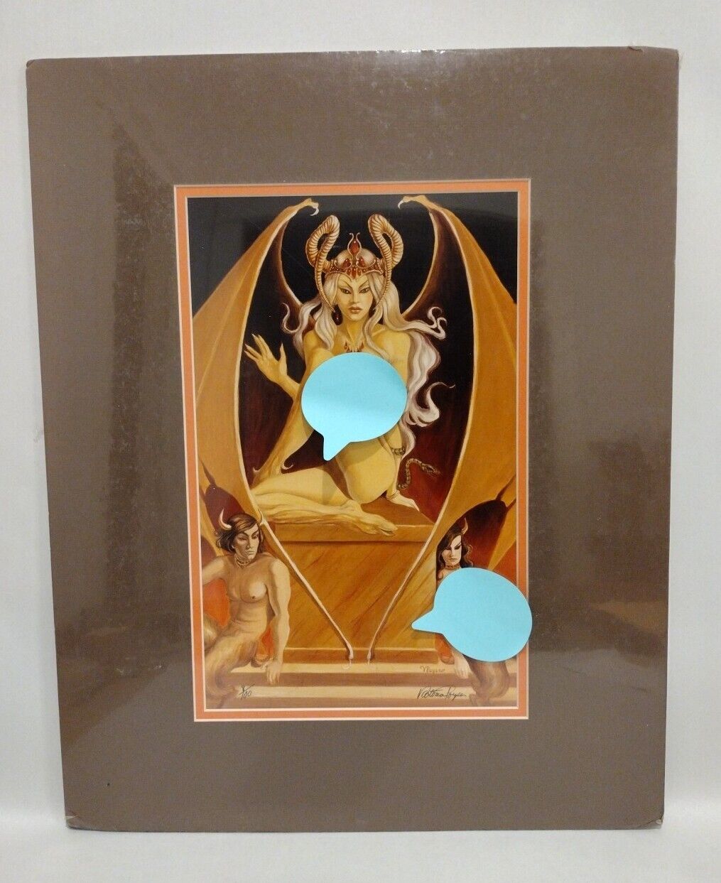 Devil Tarot Victoria Poyser Limited Print Signed #'d 8/100 Sealed Matted