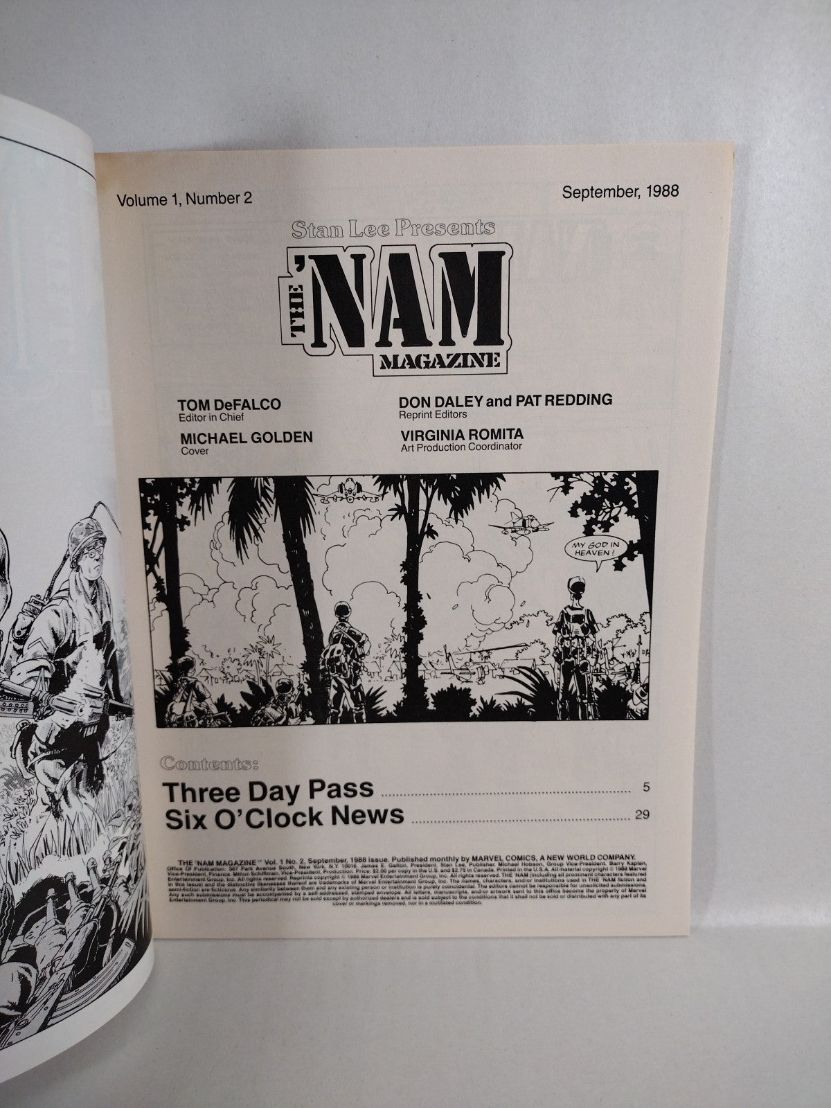 The NAM Magazine (1988) Marvel Comic Lot Set #1 2 3 4 5 7 Michael Golden FN