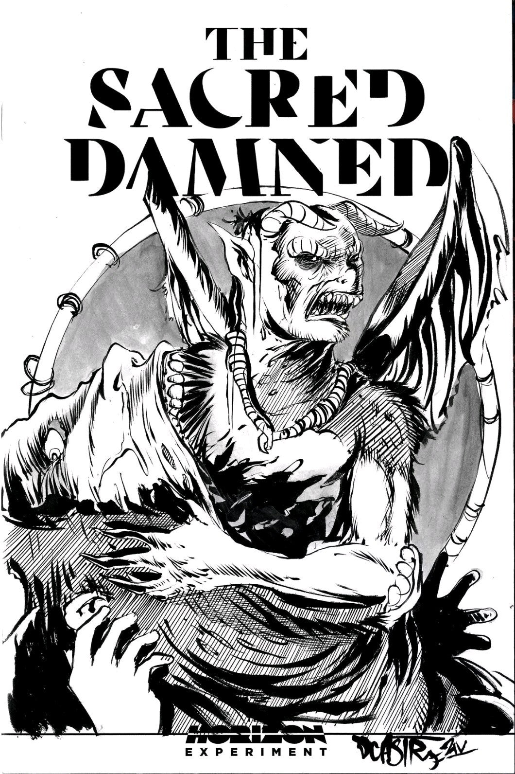 The Sacred Damned #1 (2024) Image Comic Sketch Variant W Original Dave Castr Art