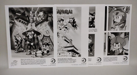 Saban's Samurai Pizza Cats (1996) 8 X 10 BW Glossy Photo Print Set Lot Of 4