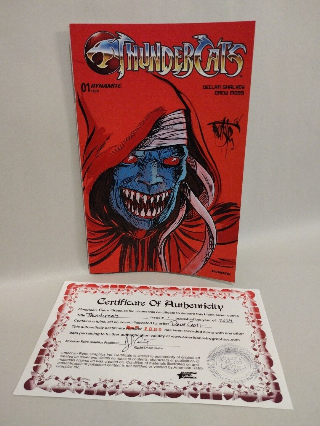 Thundercats #1 (2024) Dynamite Sketch Cover Comic W Original DCastr Mumm-Ra Art