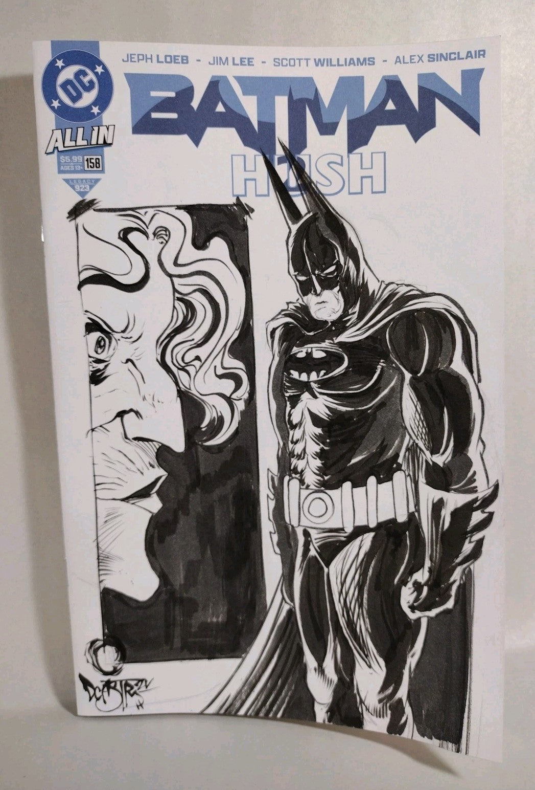 Batman 158 Hush 2 (2025) DC Comic Sketch Variant Cover W Original Dave Castr Art