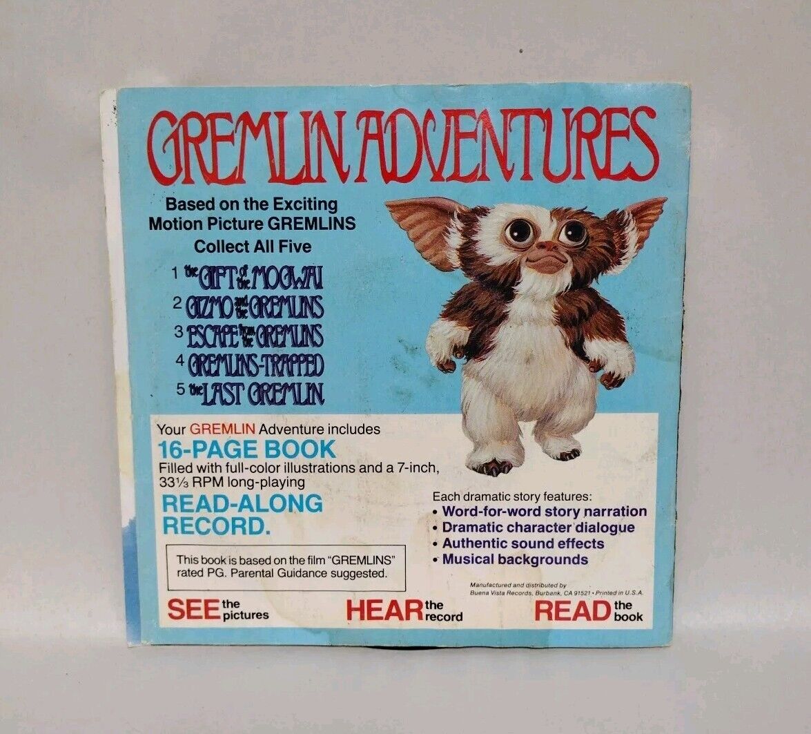 Gizmo And The Gremlins (1984) Story Book 2 3 4 5 W Records + Golden Book Lot