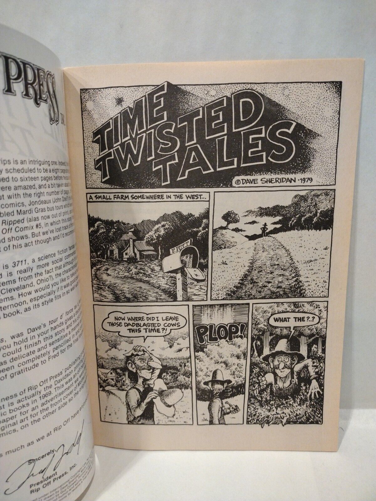 Time Twisted Tales #1 (1986) Rip Off Press Comic Dave Sheridan Comix