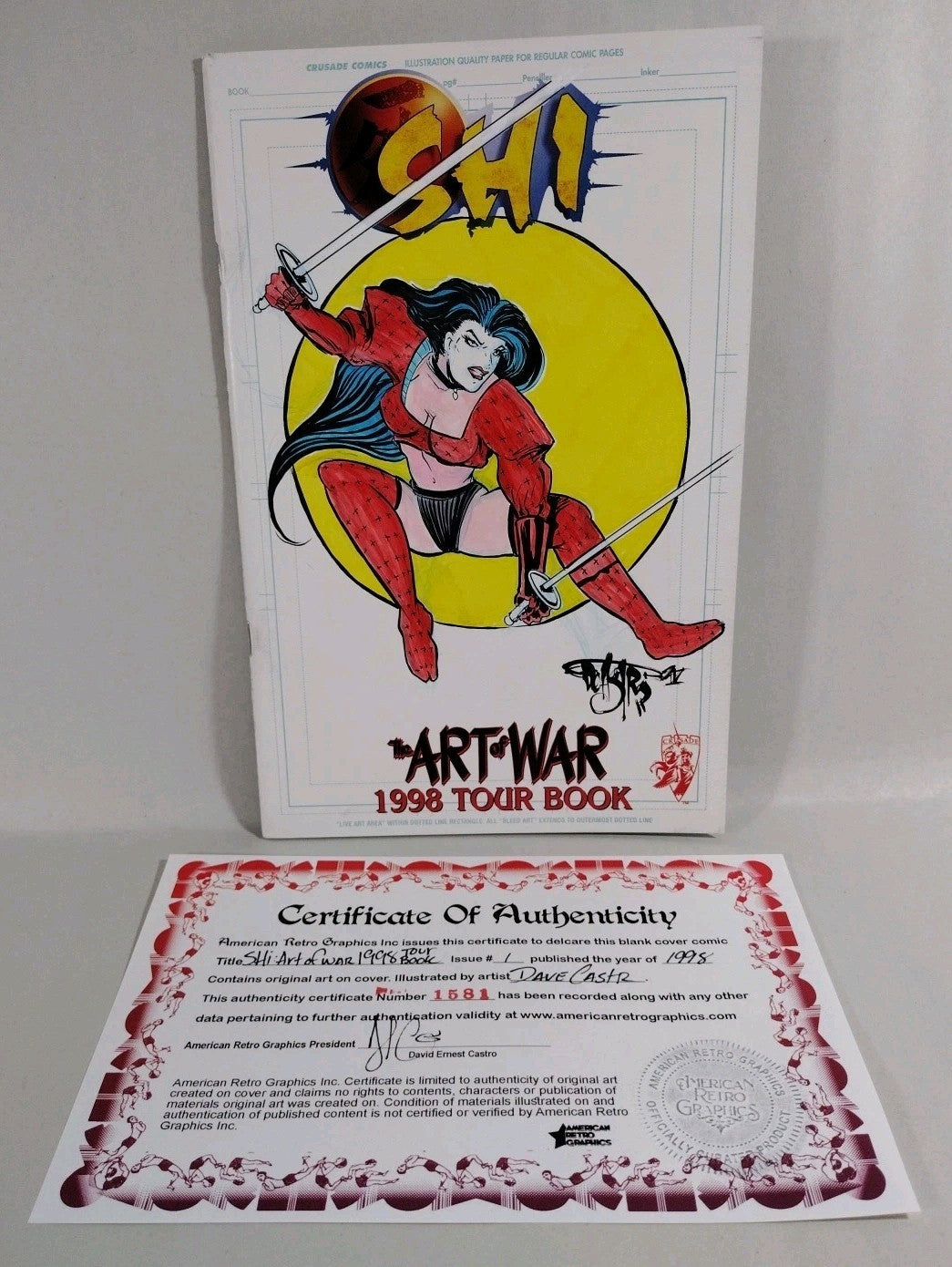 Shi Art of War 1998 Bill Tucci Crusade Comic Tour Book W Original Dave Castr Art