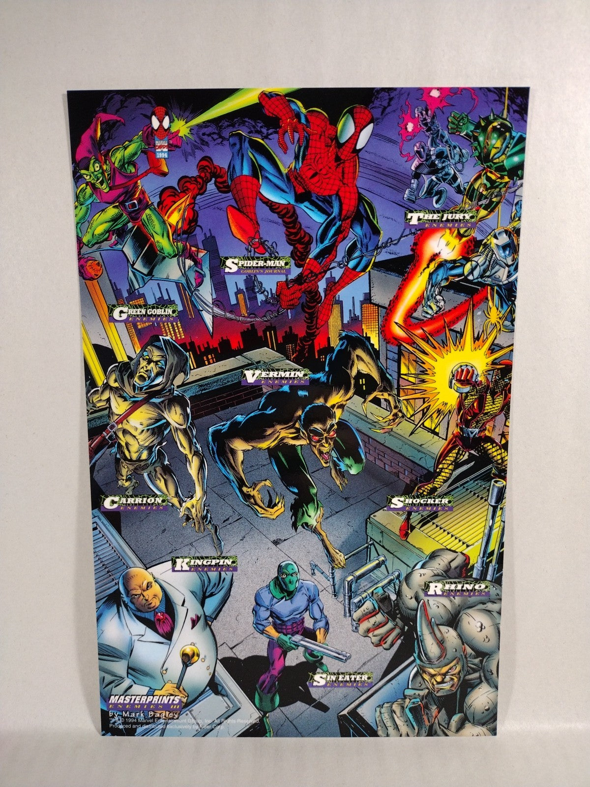 Marvel Master Prints (1994) Complete Fleer Uncut 9 Card Set Mark Bagley
