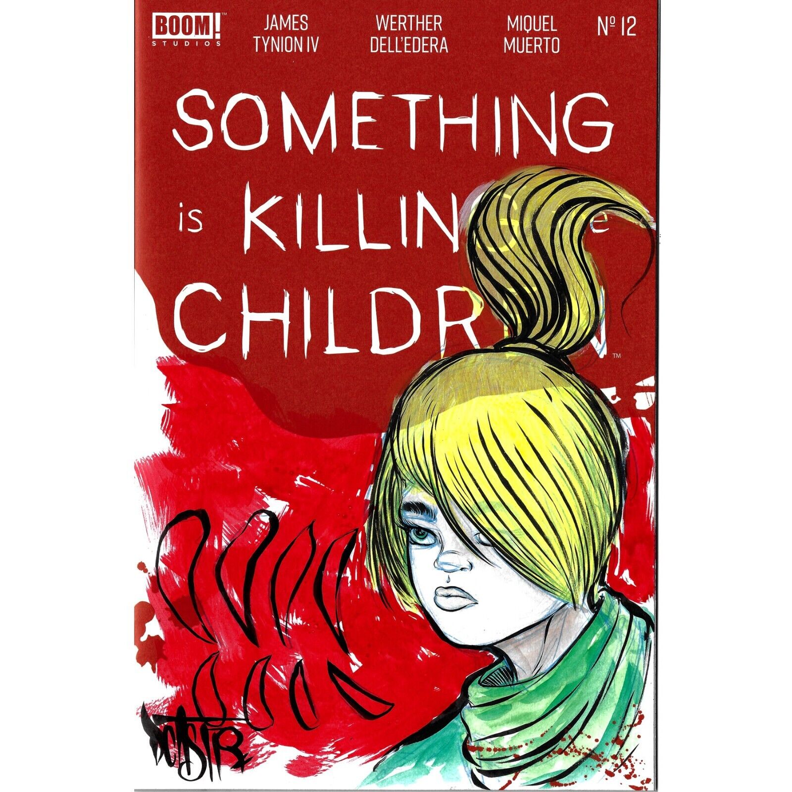 SOMETHING IS KILLING THE CHILDREN #12 Blank Variant Cover Comic W Original Art