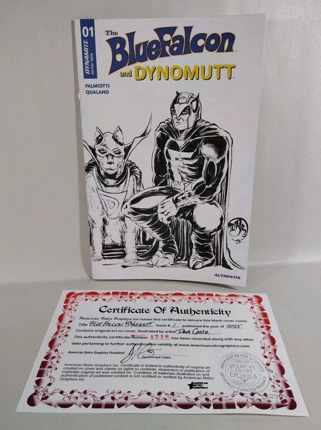 Blue Falcon & Dynomutt #1 (2025) Dynamite Comic Sketch Cover W Original Art