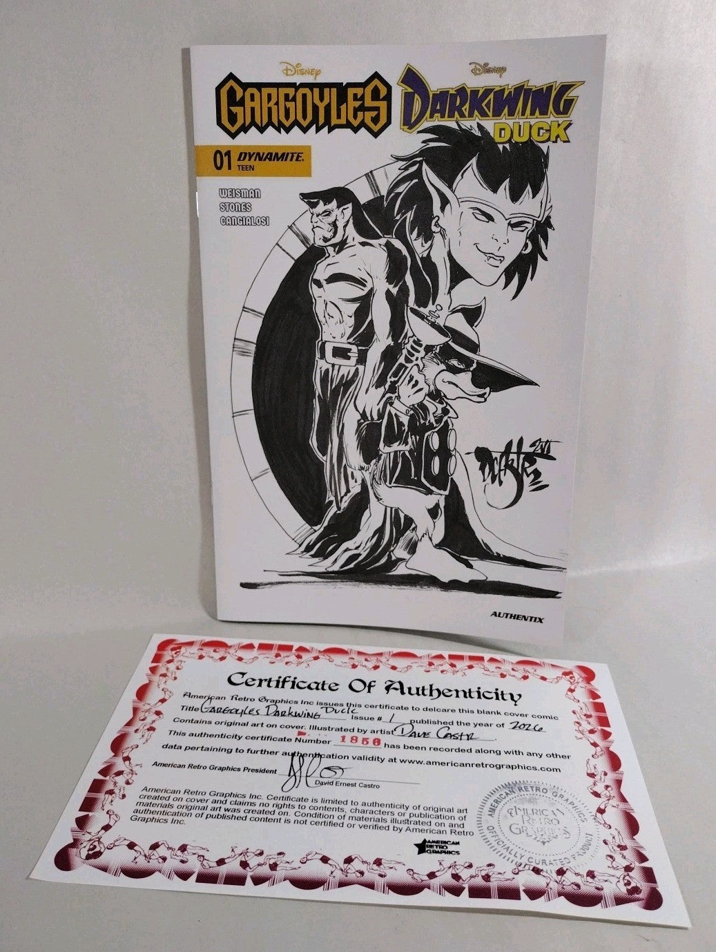 Gargoyles Darkwing Duck #1 (2026) Dynamite Sketch Variant W Original DCastr Art