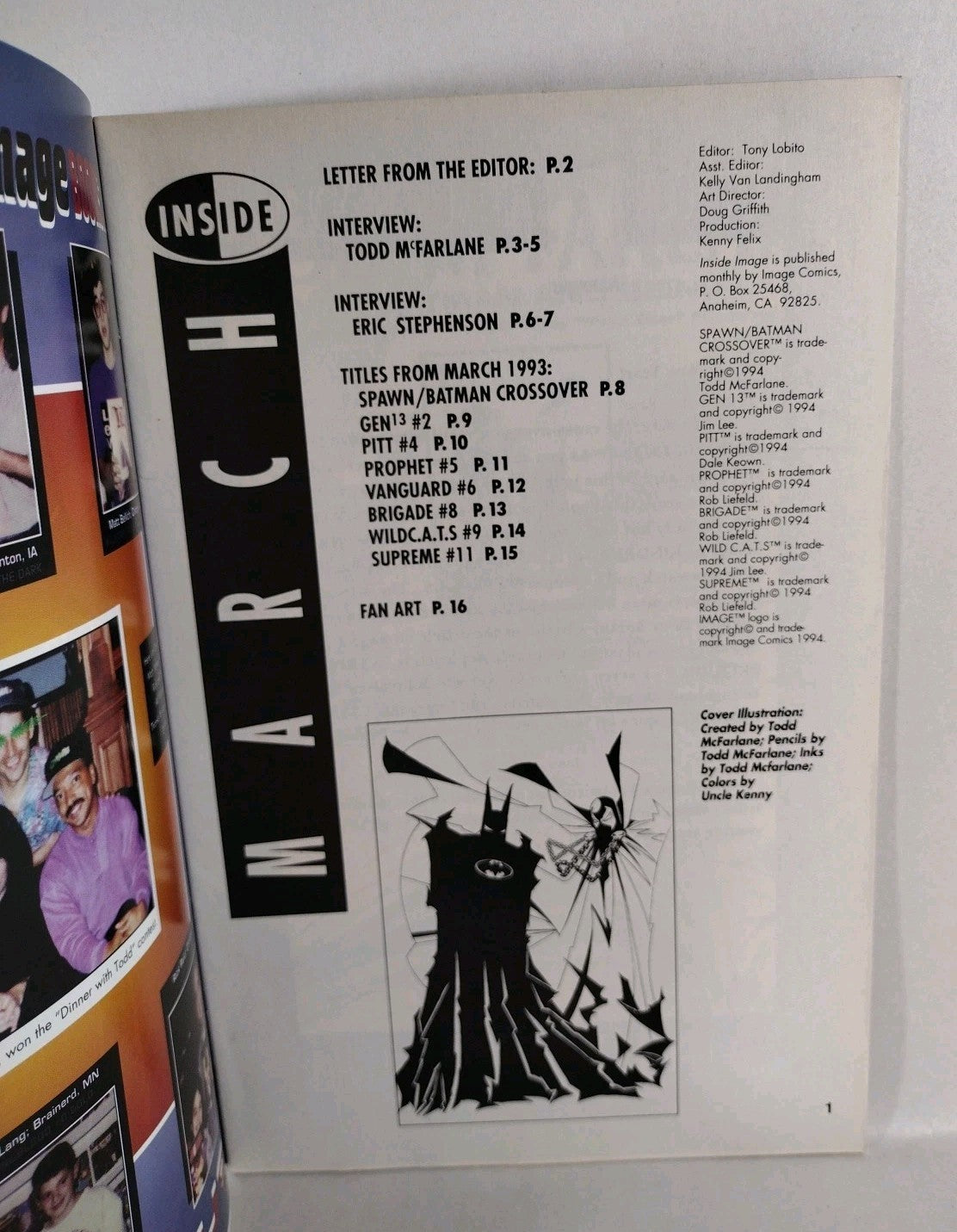 Inside Image #13 (1994) Spawn Batman Kindred Flip Cover VF