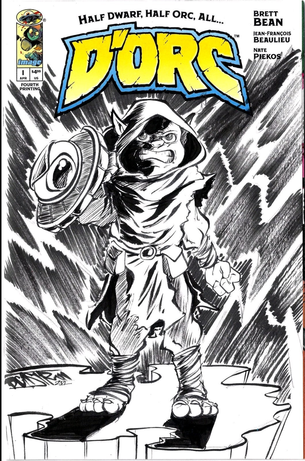 D'Orc #1 (2026) Image Comic 4th Print Sketch Cover Variant W Original DCastr Art