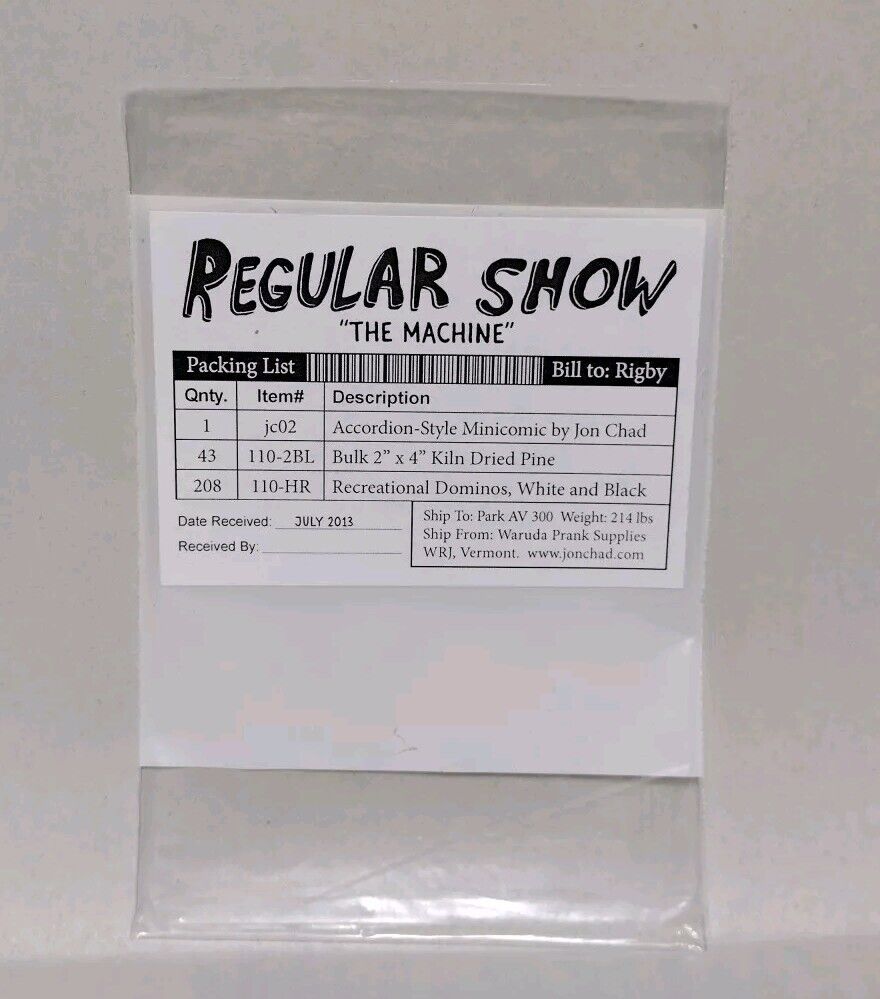 Regular Show Machine Mini Comic SDCC 2013 Exclusive ONLY 500 made NM