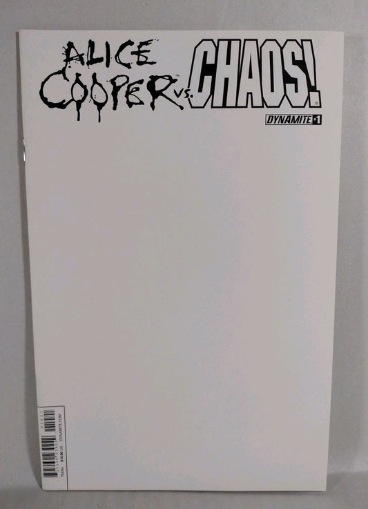Alice Cooper vs Chaos! #1 (2015) Dynamite Blank Sketch Variant Cover Comic VF-NM