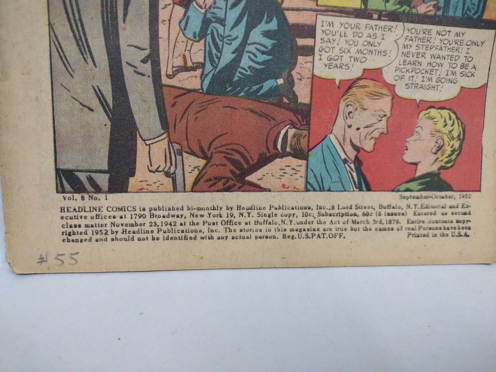 Coveress Golden Age Crime Comic Detective Headline Justice Traps The Guilty 