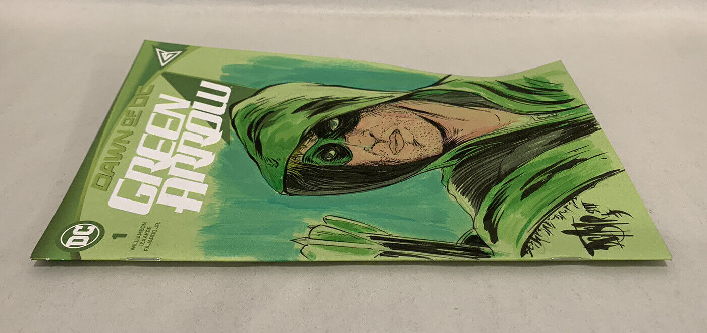 Green Arrow #1 Blank Sketch Variant Cover DC Comics W Original Dave Castr Art