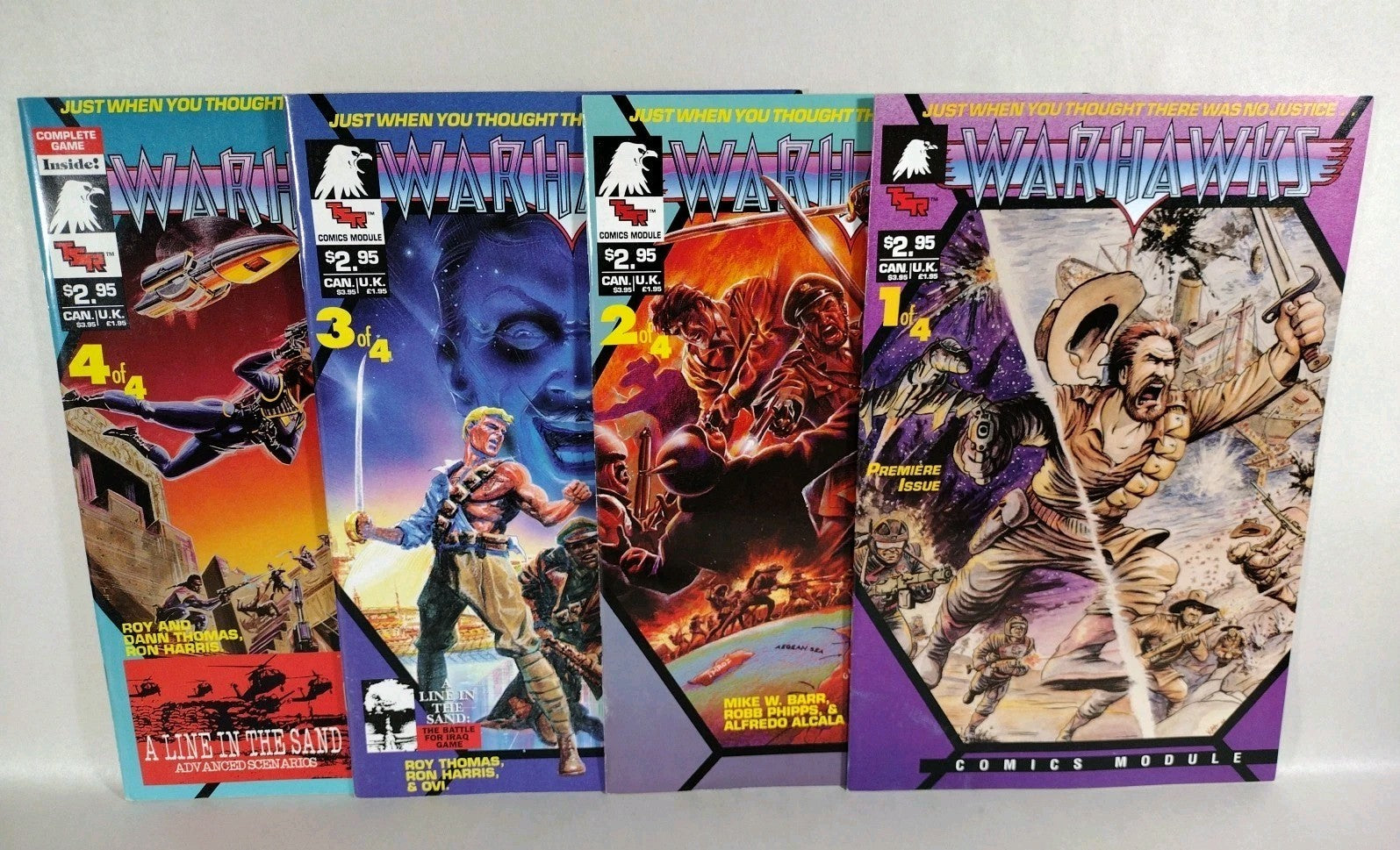 WARHAWKS (1990) Complete TSR Comic Module Series #1 2 3 4 VF-NM