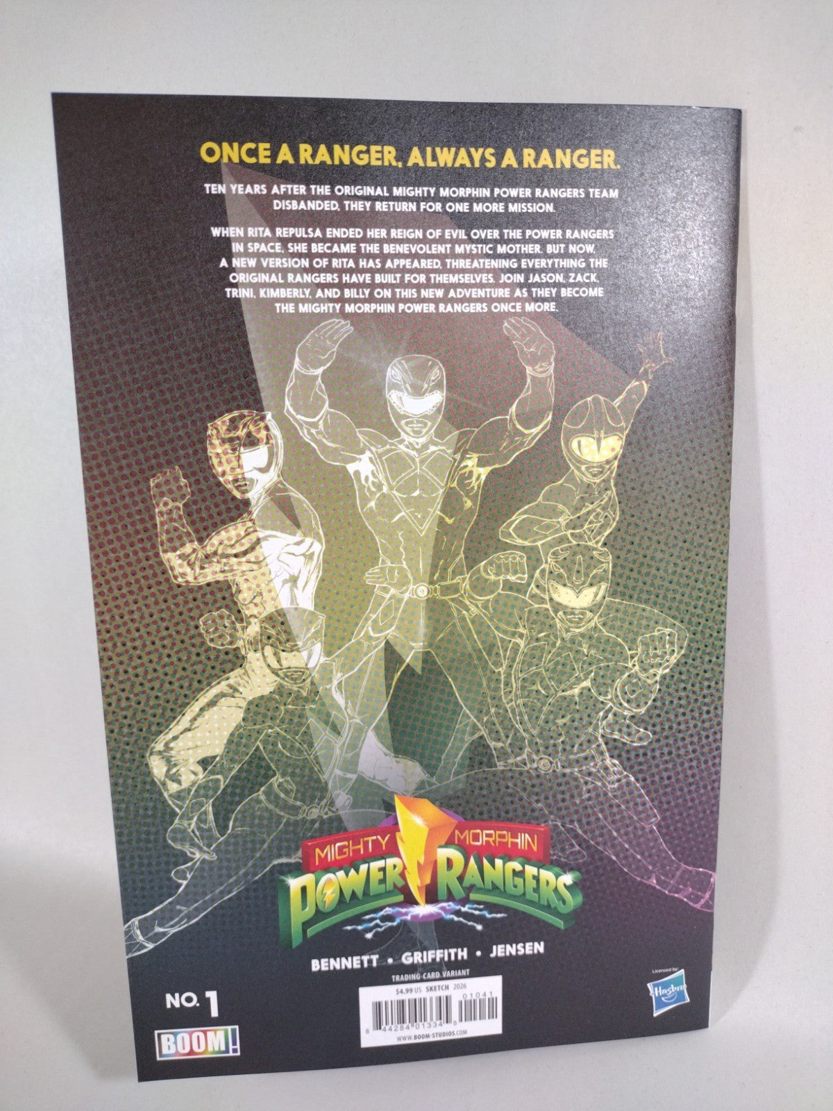 Mighty Morphin Power Ranger 1 (2026) Boom Sketch Cover W Original Dave Castr Art