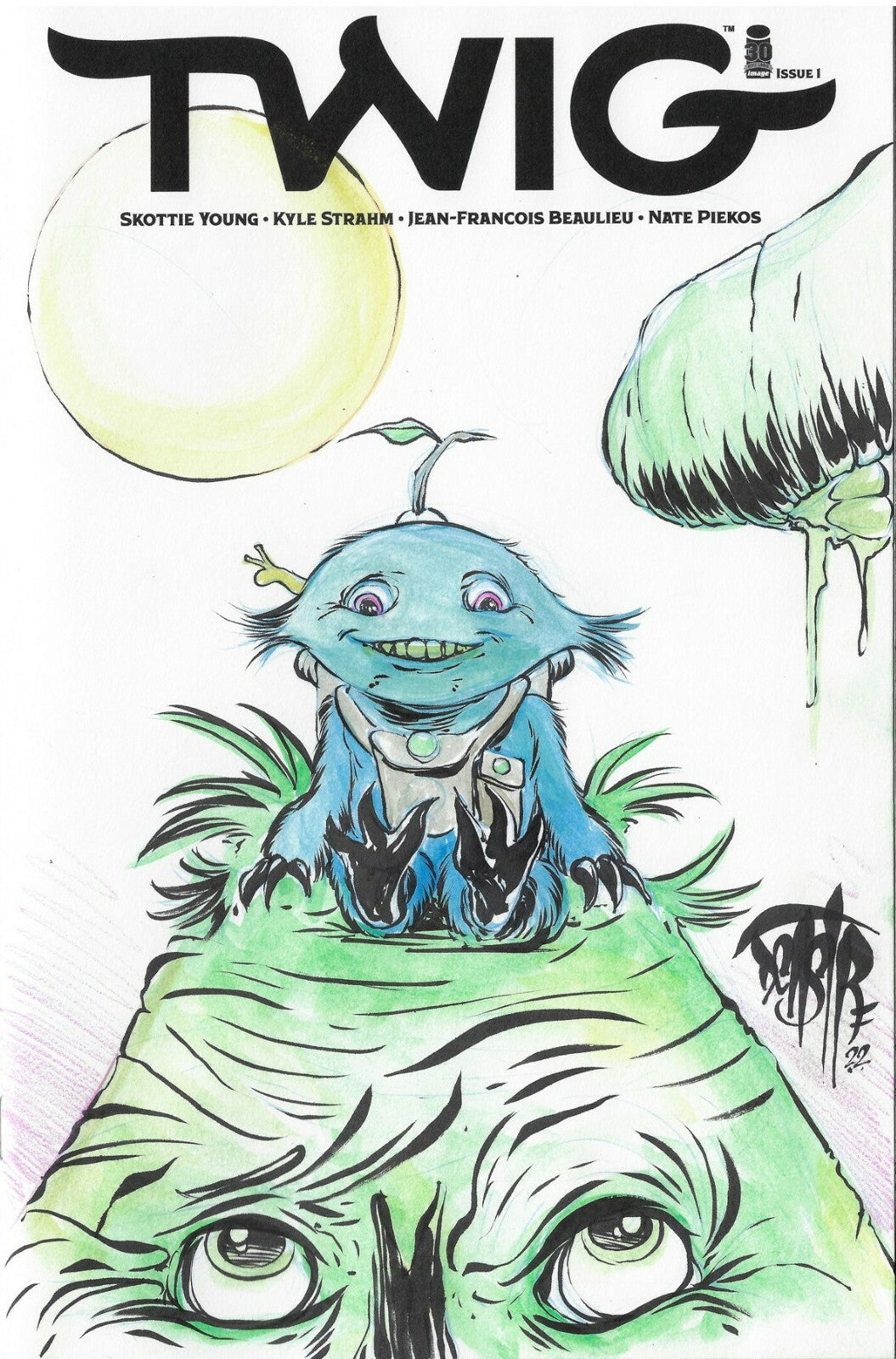 TWIG #1 (2022) Image Comic Sketch Cover Variant W Original DCastr Watercolor Art