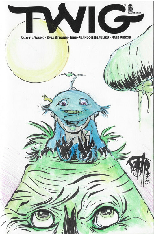 TWIG #1 (2022) Image Comic Sketch Cover Variant W Original DCastr Watercolor Art