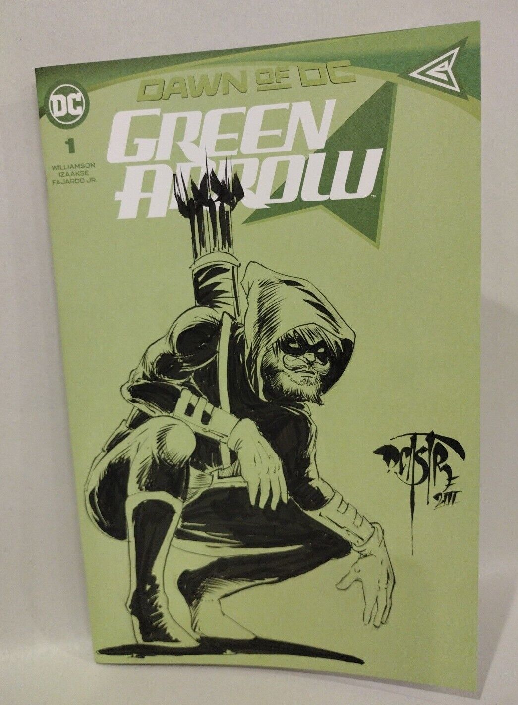 Green Arrow #1 (2023) Dawn Of DC Blank Cover Variant Comic W Original DCastr Art