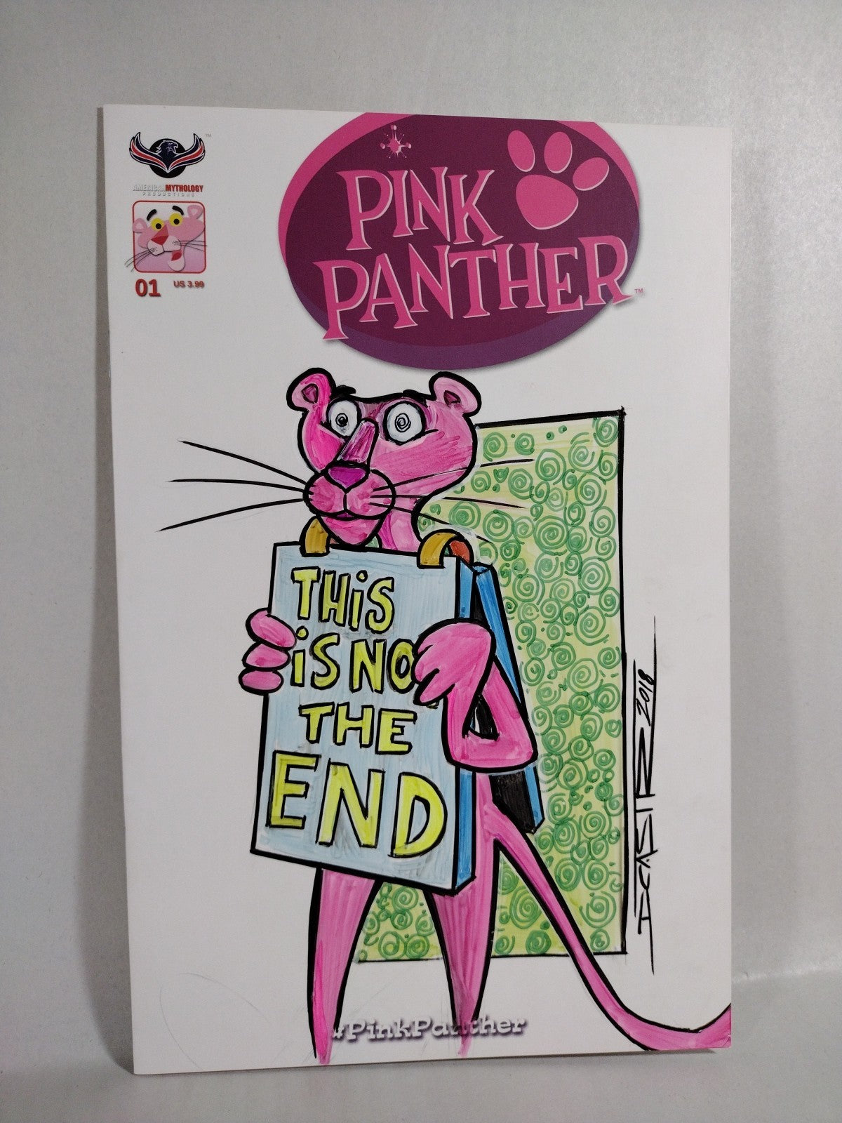 Pink Panther #1 (2016) American Mythology Sketch Cover Var W Original DCastr Art
