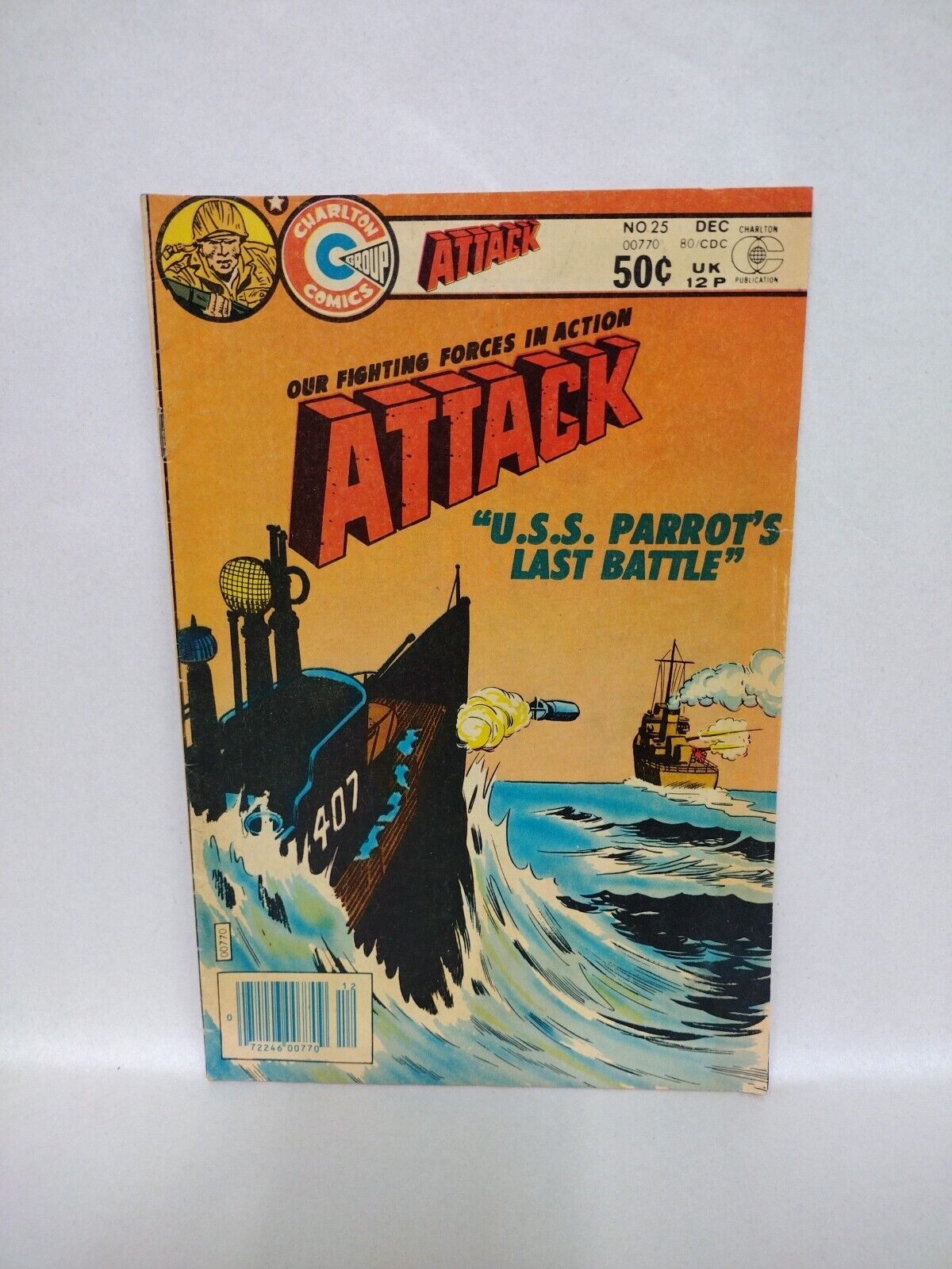 Attack (1979) Charlton Military War Comic Lot #18 23 25 27 34 41 Reader Copies