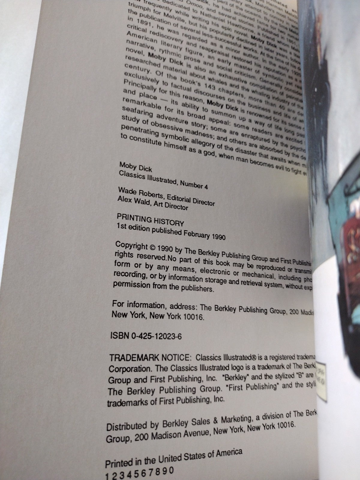 Classics Illustrated #4 (1990) Moby Dick Bill Sienkiwicz Herman Melville Comic
