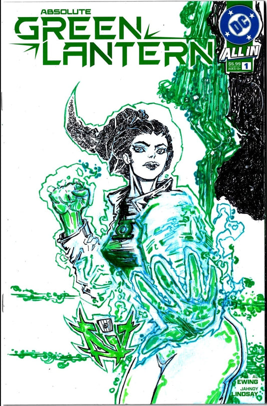 Absolute Green Lantern 1 (2025) DC Sketch Variant Comic Cover W Original JAG Art