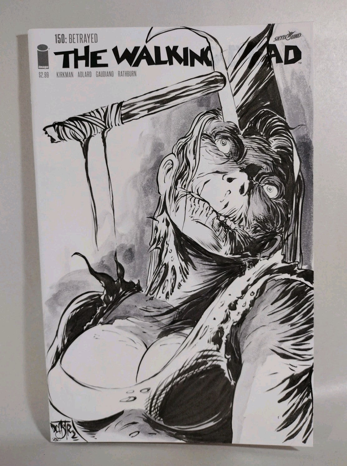 Walking Dead #150 (2016) Sketch Variant Cover Comic W Original Dave Castr Art