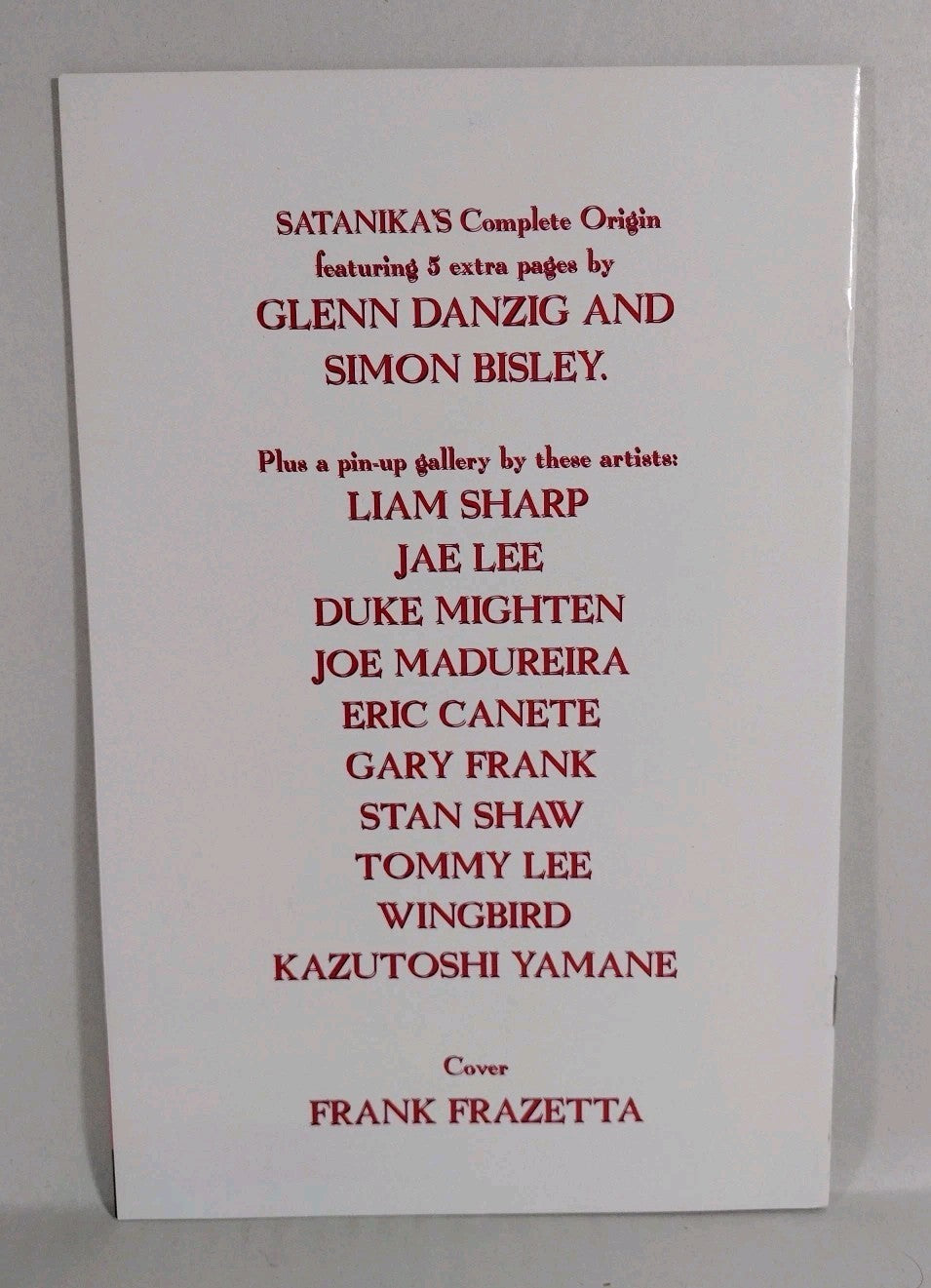 Satanika #0 (1995) Verotik Danzig Comic Origin Issue Frazetta Cover VF-NM
