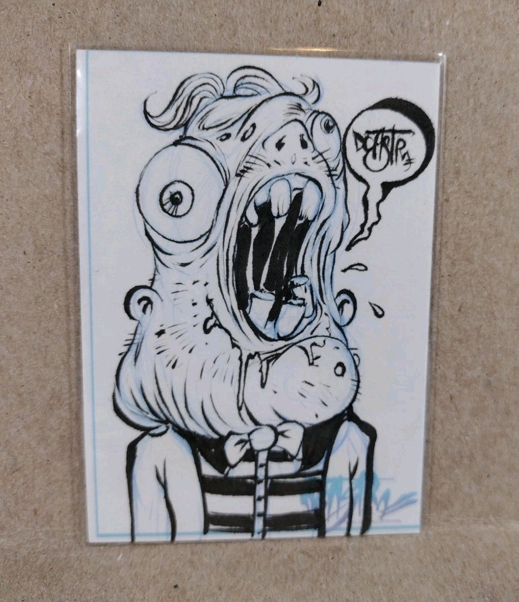 Dave Castr Crusin (2025) OAC Sketch Card W Original Ugly Kid Art ACEO