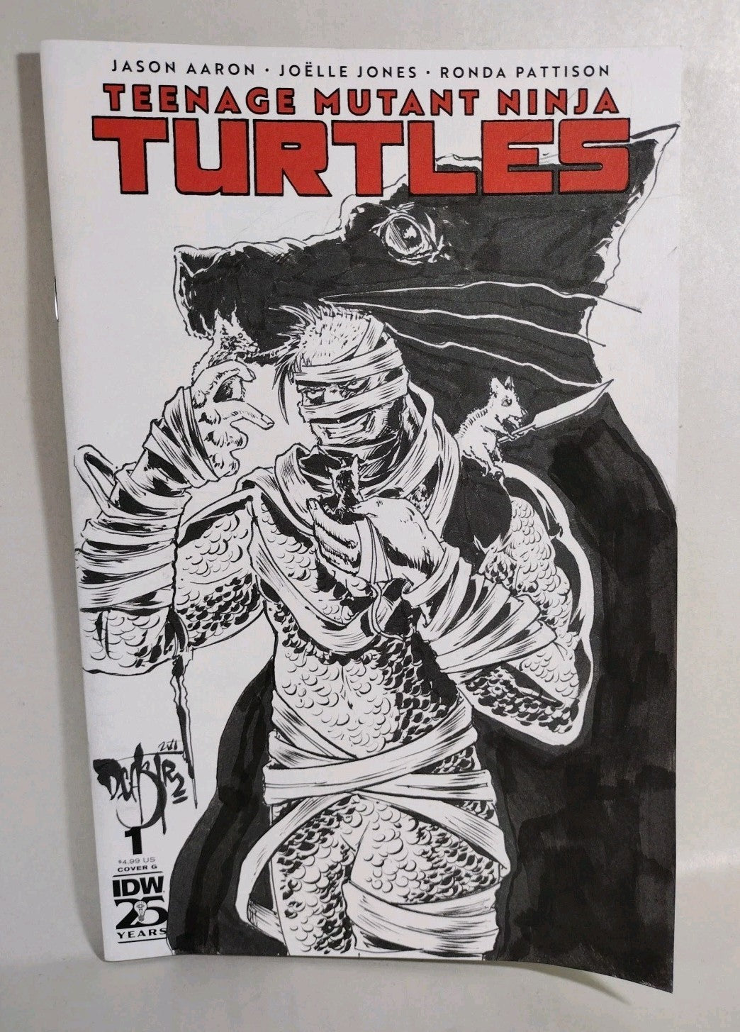 Teenage Mutant Ninja Turtles #1 (2024) IDW Sketch Cover Variant W Original Art
