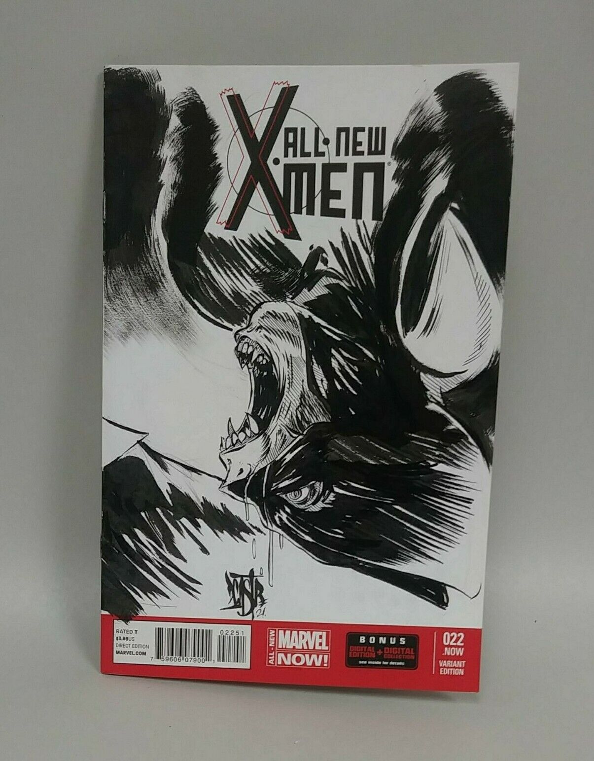 All New X-Men #22 ( 2014) Blank Cover Variant Comic W Original Vampire Art ARG 