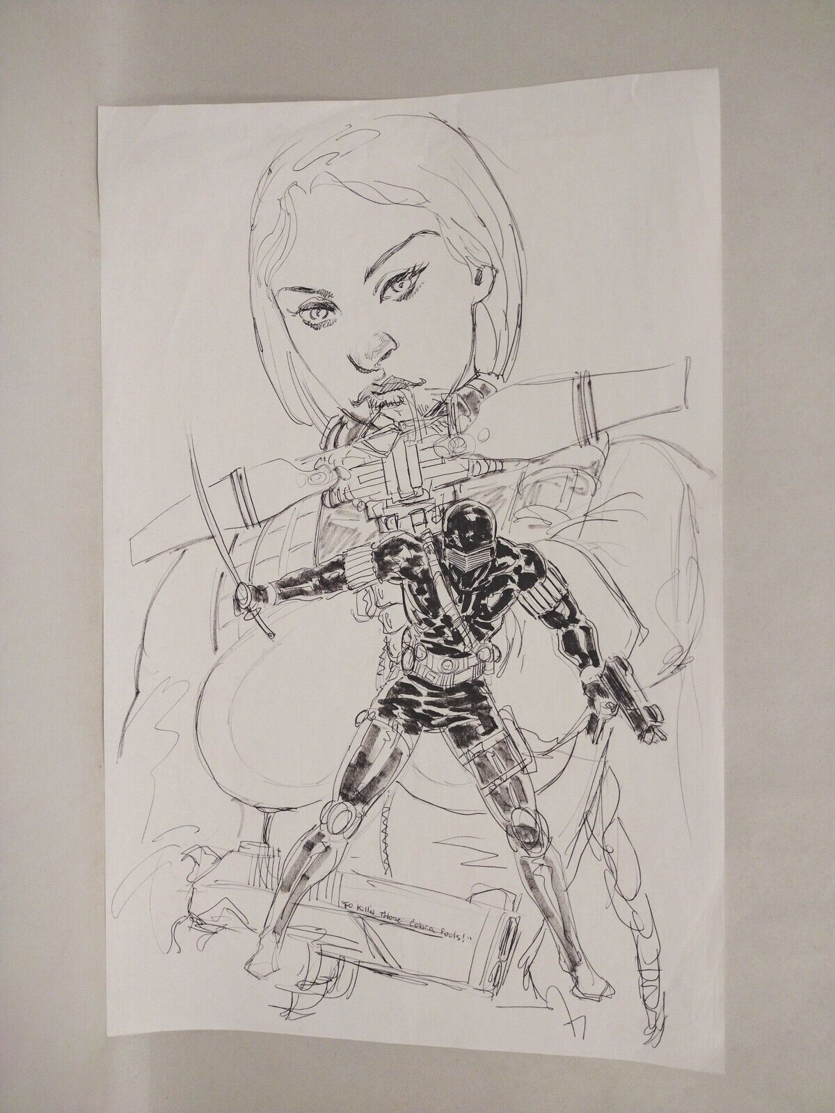 GI Joe Snake Eyes Original Prelim Comic Art Unsigned Glen Hammonds Collection