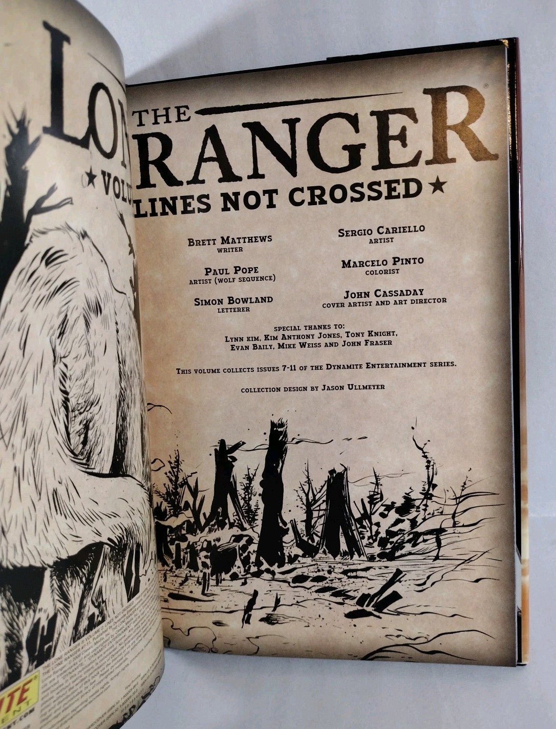 Lone Ranger Vol 2 Lines Not Crossed (2008) Dynamite HC VG Brett Mathews Cariello