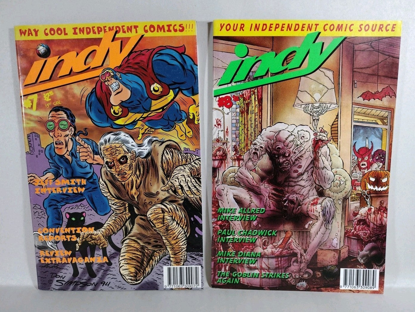 Indy (1994) Blackmore Independent Comic Magazine Lot #7 8 Tim Vigil Don Simpson