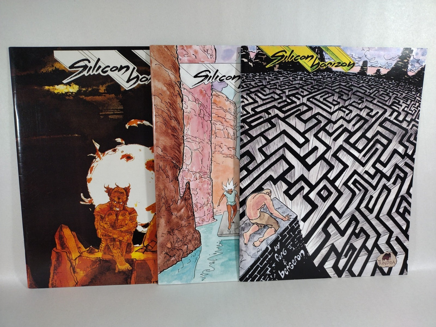 Silicon Horizon (1992) Tundra Comic Magazine Lot Set #1 2 3 Forgues Bergeron 