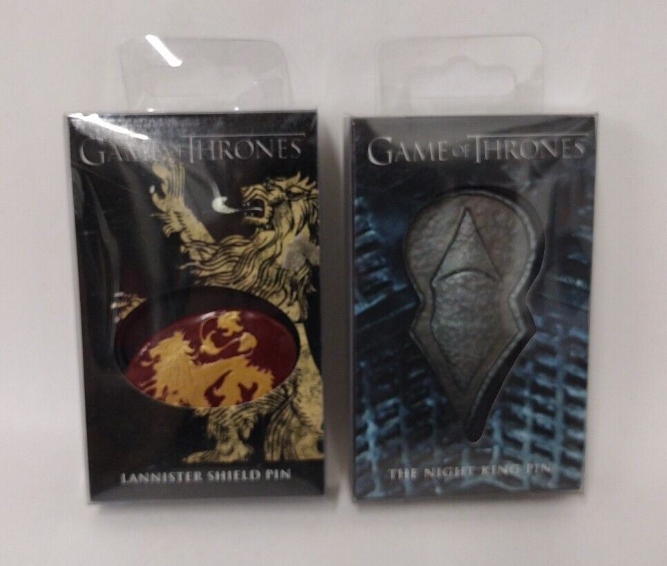 Game Of Thrones (2006) Dark Horse Shield Pin Set Lot of 5 Greyjoy Night King ++