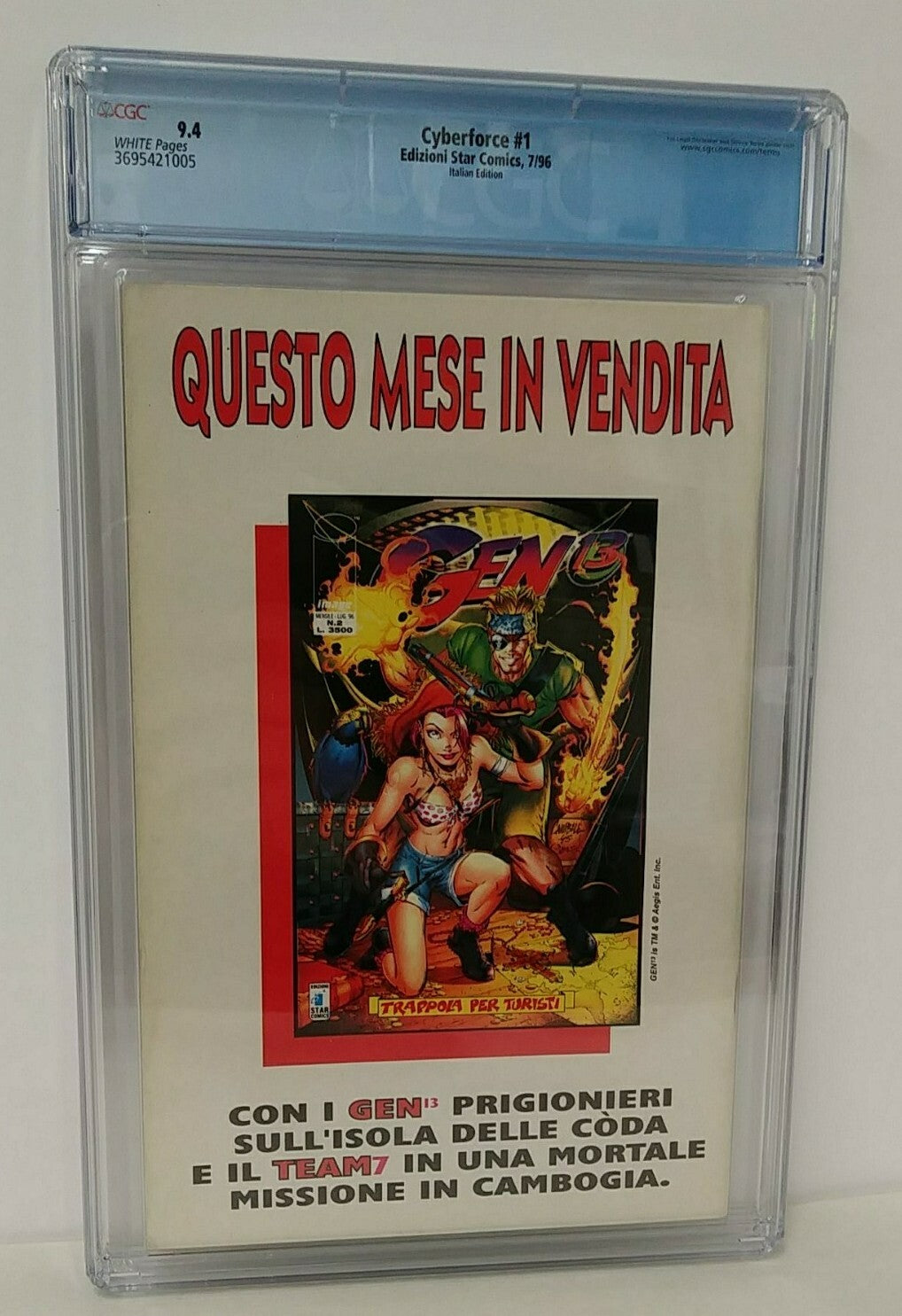 Cyberforce (1996) 1 CGC 9.4 Rare Italian Edizion Witchblade image Star Comics 