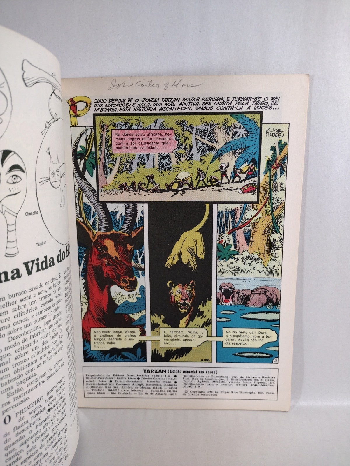 Tarzan (1973) EM Cores Brazilian DC Comic Lot #2 3 10 11 13 Special 2 Joe Kubert