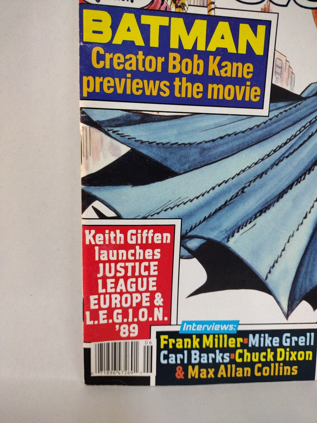 Comics Scene #6 (1989) Starlog Magazine Bob Kane Batman Frank Thorne Carl Barks