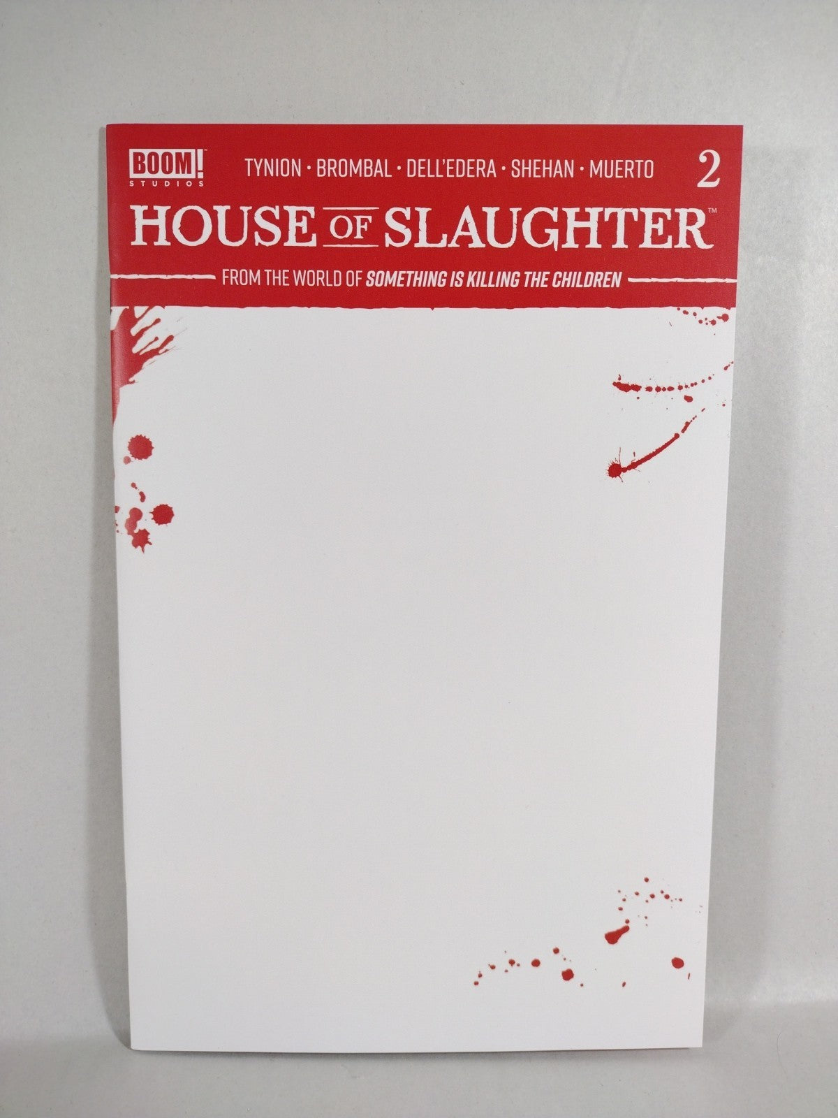 House Of Slaughter #2 (2021) Boom Bloody Sketch Blank Cover Variant Comic New NM