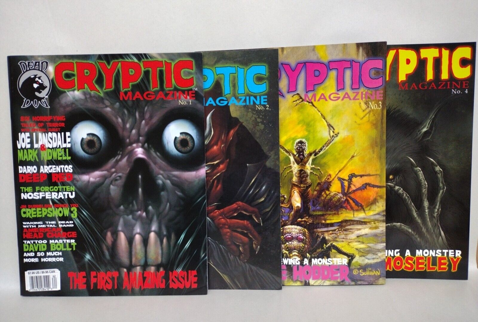 Cryptic Magazine (2005) Dead Dog Comic Lot Set #1 2 3 4 Kidwell Zornrow Vigil