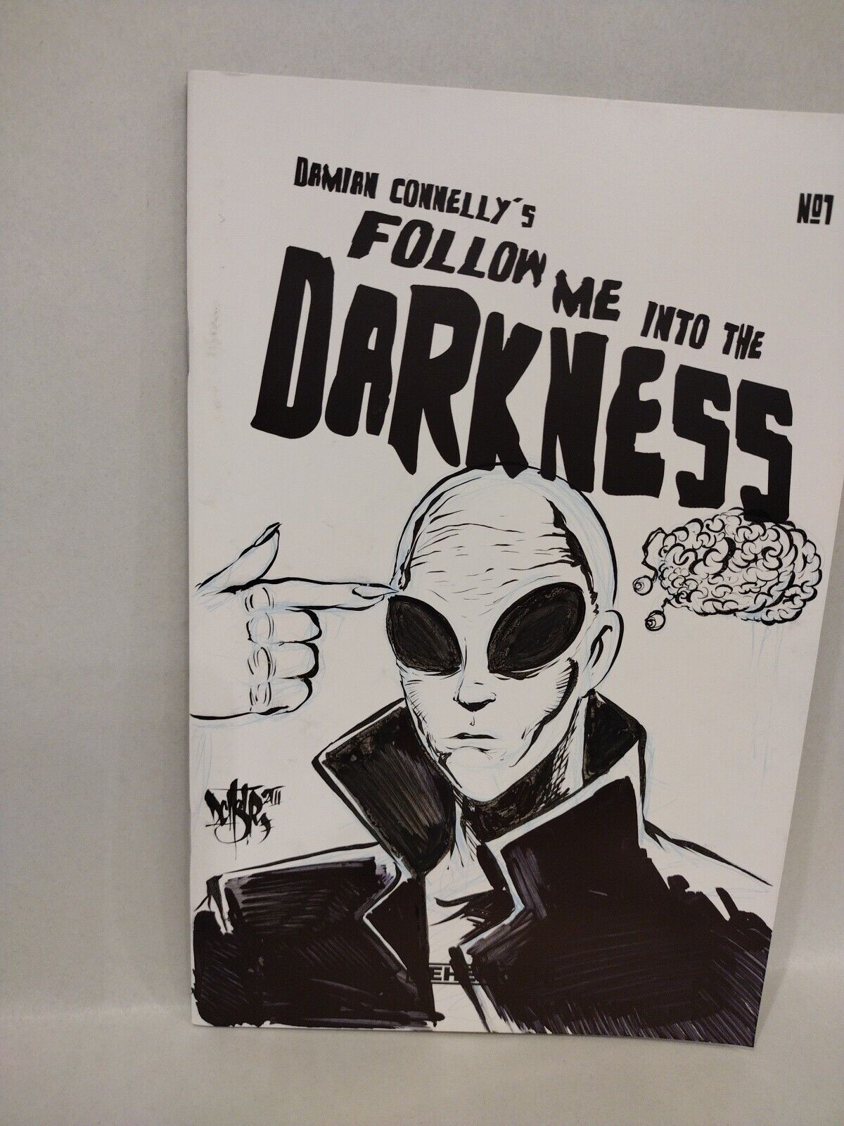 Follow Me Into The Darkness #1 (2022) Behemoth Blank Sketch Comic W Original Art