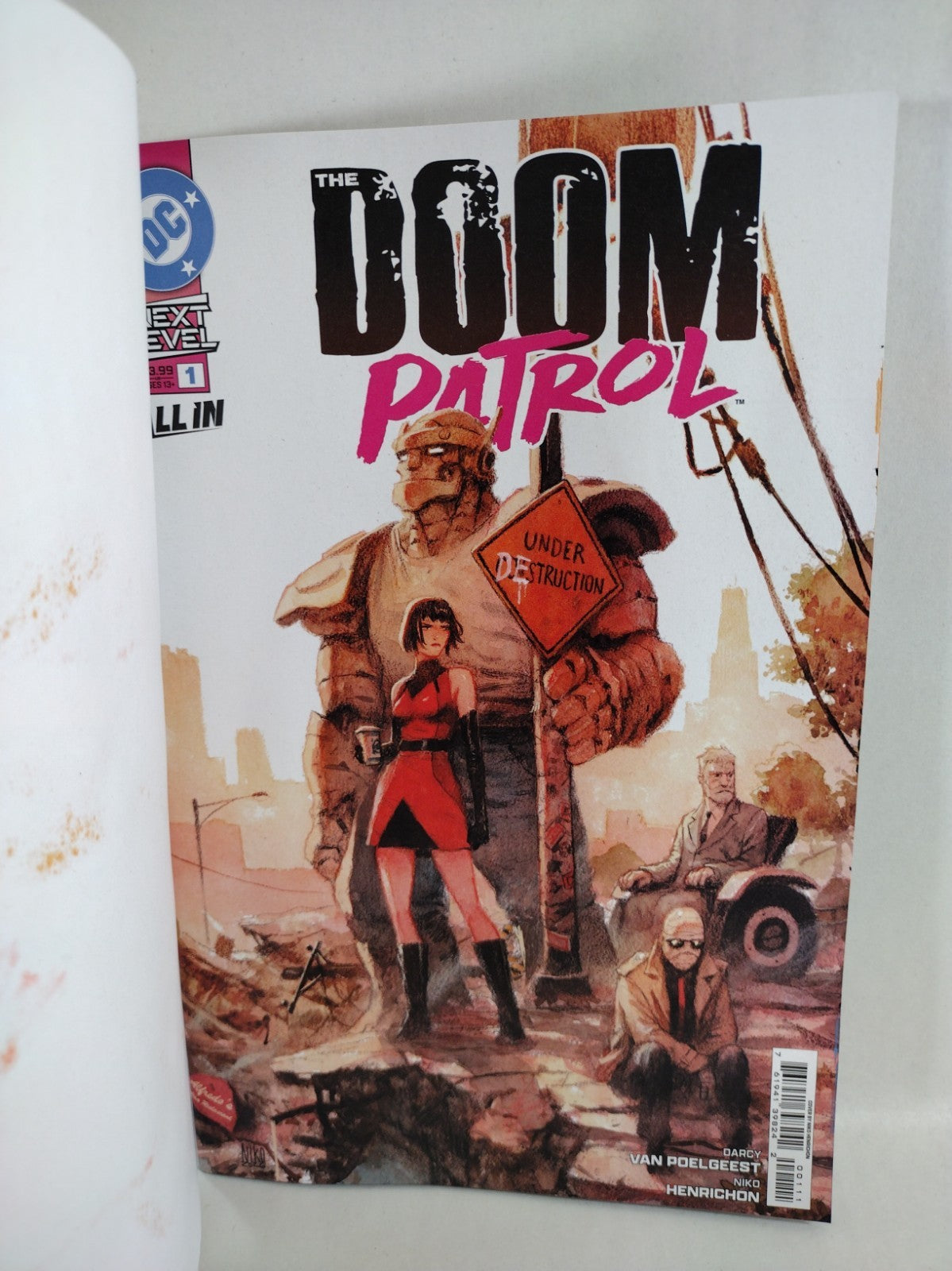 Doom Patrol #1 (2026) DC Comics Sketch Cover W Original Robot Man Dave Castr Art