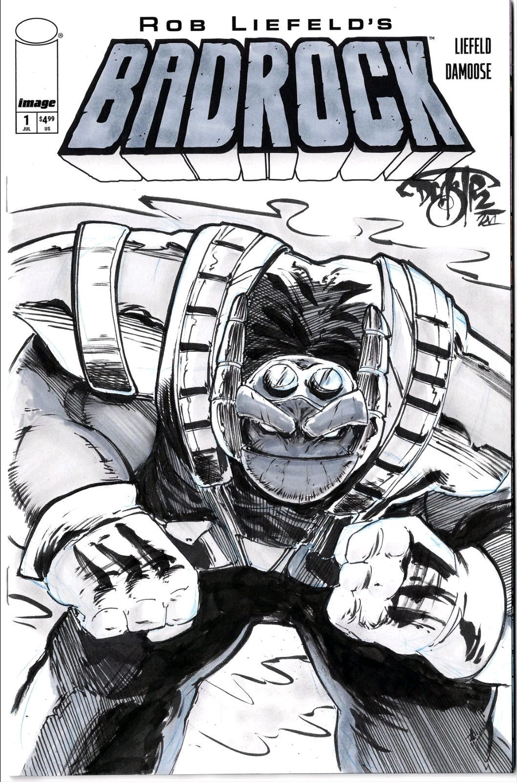 Badrock #1 (2026) Image Comic Sketch Variant W Original Dave Castr Art