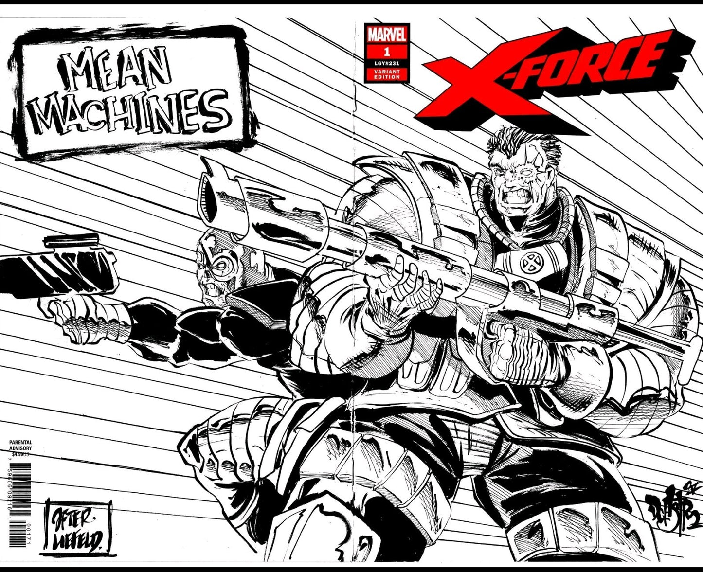 X-Force #1 (2018) Marvel Sketch Cover Variant Comic W Original Dave Castr Art