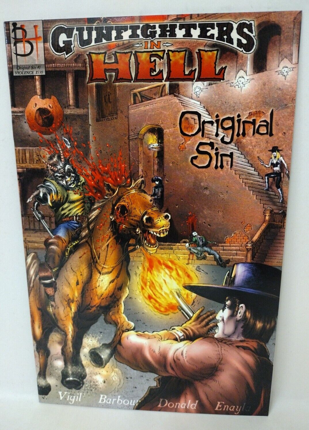 Gunfighters In Hell Original Sin 1 (2001) Broken Halos 1st Print Comic Joe Vigil